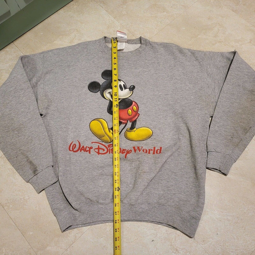 Vintage 90s Walt Disney World Mickey Mouse Pullover USA Made Sweatshirt Size 2XL - Picture 5 of 10